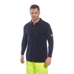 Koszulka polo longsleeve Modaflame trudnopalna i antystatyczna
