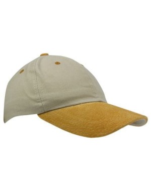 Czapka z daszkiem Footballcap Stonewashed / Suede-Visor (n)